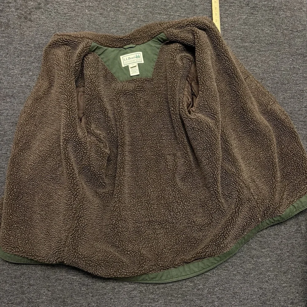 LL Bean Men's Chore Jacket VTG Sherpa Fleece Lined Barn Coat Canvas XL EUC